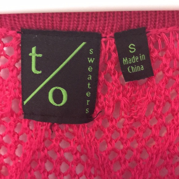 T/O Sweaters Pink Short Sleeve Sweater S - Picture 3 of 7